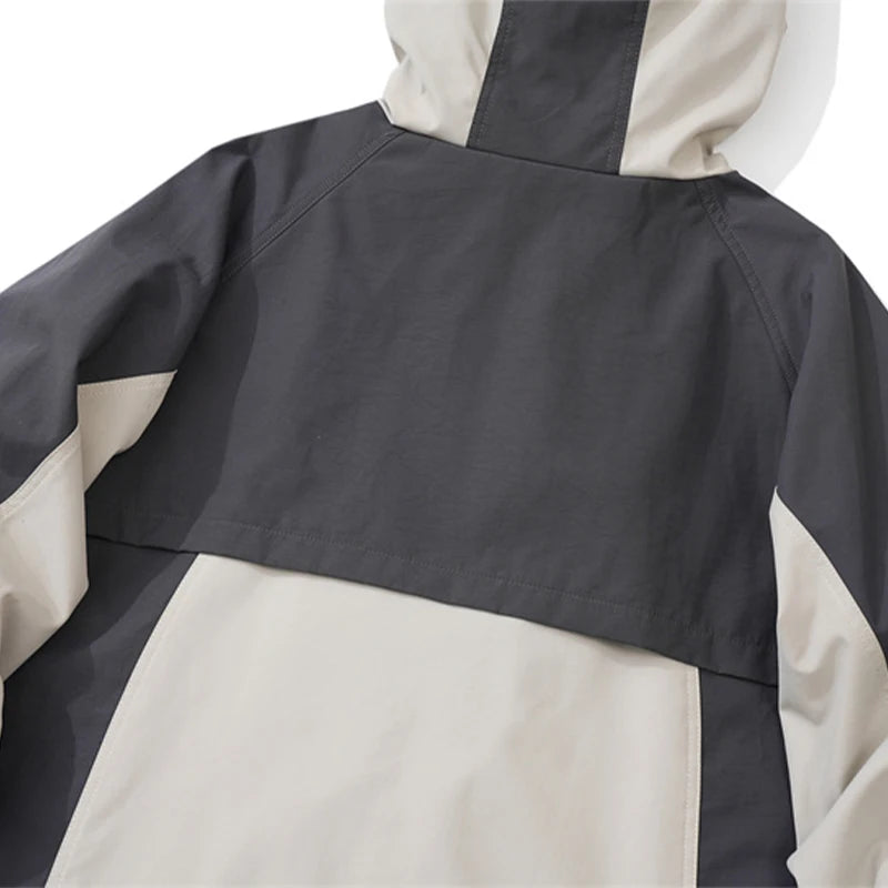 Undermycar 2023 Deconstructor Contrast Zipper Windbreaker Coat