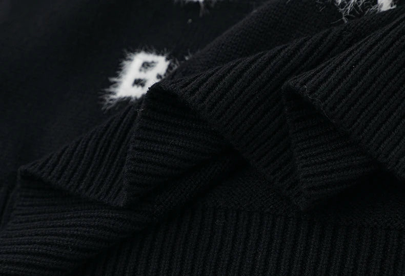 hip hop harajuku dragon pattern knitted sweater unisex o neck pullover streetwear y2k casual loose sweater warm jumper knitwear trendy hip hop style outerwear, aesthetic street look hoodie, high quality cotton pullover