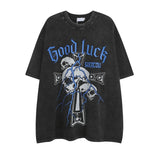 Vaporwave Streetwear – 2023 Streetwear T Shirt Skull Skeleton Graphic Hip Hop Overs – Urban Streetwear for Men & Women