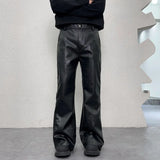 pu leather pants men streetwear fashion hip hop punk gothic vibe casual faux leather pant man boyfriend motorcycle trousers unique default style 3039