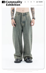 Autumn and winter new mud-dyed jeans