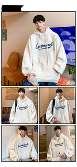 Autumn Letter Print Hoodie Fashion Men Harajuku Aesthetic Pullover Hoo