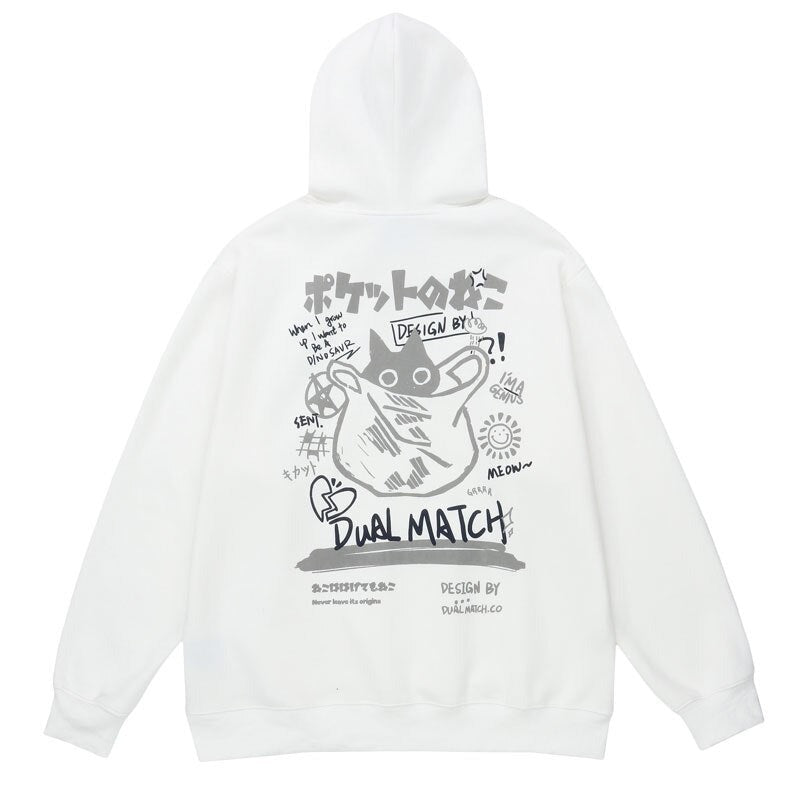 "Dual Match" Unisex Men Women Streetwear Graphic Hoodie