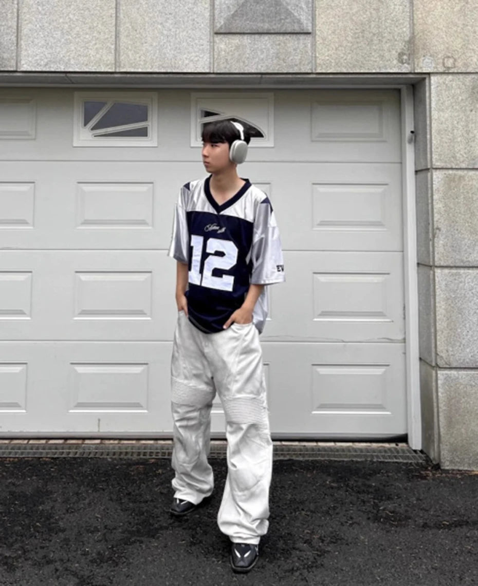 hi street dirty tie dye baggy jeans men pleated loose white straight jeans trousers luxury designer oversized denim pants unique jeans style 526