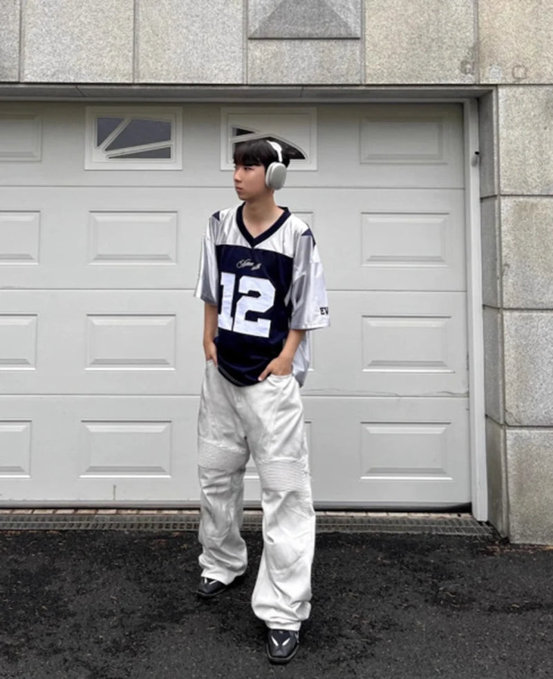 hi street dirty tie dye baggy jeans men pleated loose white straight jeans trousers luxury designer oversized denim pants unique jeans style 526