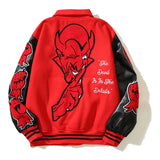 Hooded graffiti fleece zip-up nan puffer