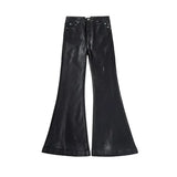 european and american street batik black paint coat wide jeans pants fashionable baggy contoured distressed flared denim jeans unique jeans style 1596