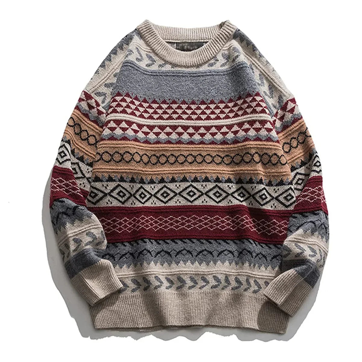 varsity knit sweater with retro streetwear styling for fall and winter outfits, ideal for men’s fashion and seasonal streetwe