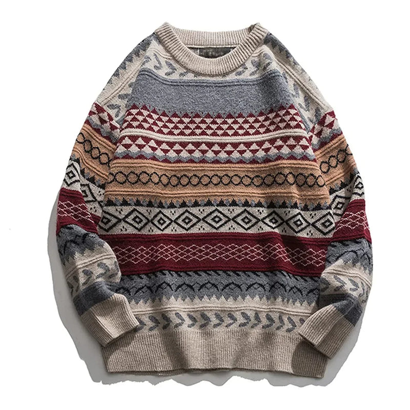 varsity knit sweater with retro streetwear styling for fall and winter outfits, ideal for men’s fashion and seasonal streetwe