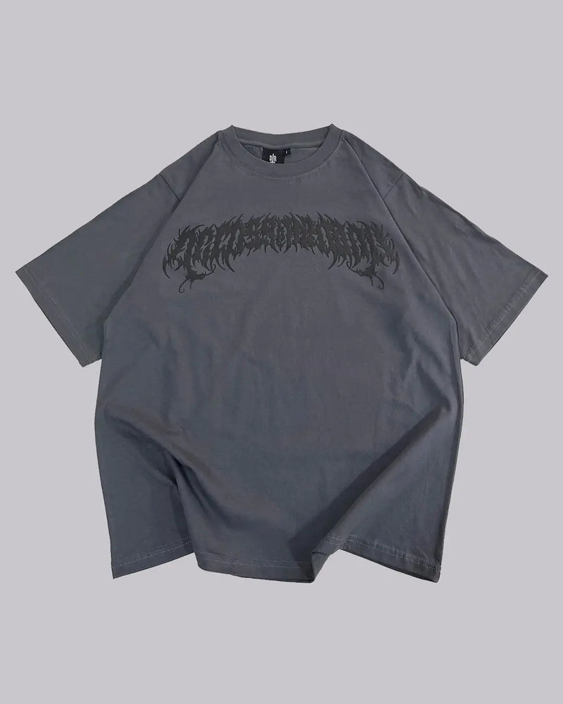 Skatercore Chrome logo – Harajuku Oversized T Shirt With New Gothic Devil Angel Lette