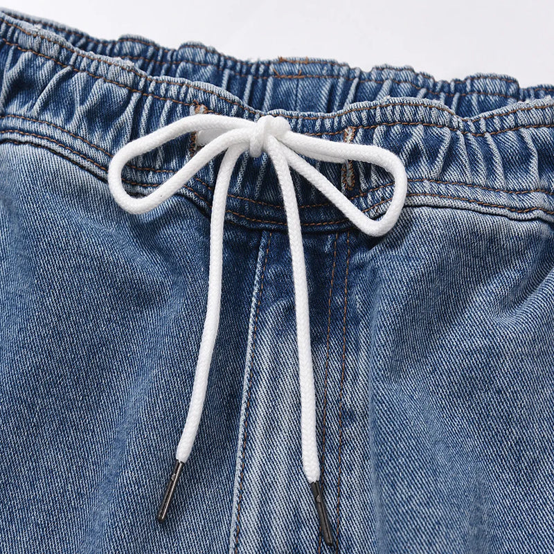 frog drift fashion street style best quality loose simple casual clothing streetwear drawstring pants jeans shorts for men women unique jeans style 365