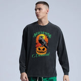 Sadcore Streetwear – Rainbowtouches Washed Mens Long T Shirt Unisex Vintage Hip H – Edgy Streetwear for All Genders