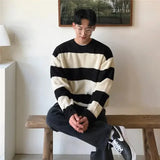 grunge knit pullover for fall and winter, oversized aesthetic with urban style, mens fashion layer for modern streetwear coll