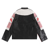 racing jackets fashion letter embroidery patchwork zipper jacket coats men hip hop pu lether outerwear casual streetwear nan  - variant style fc6aa6 for streetwear fashion