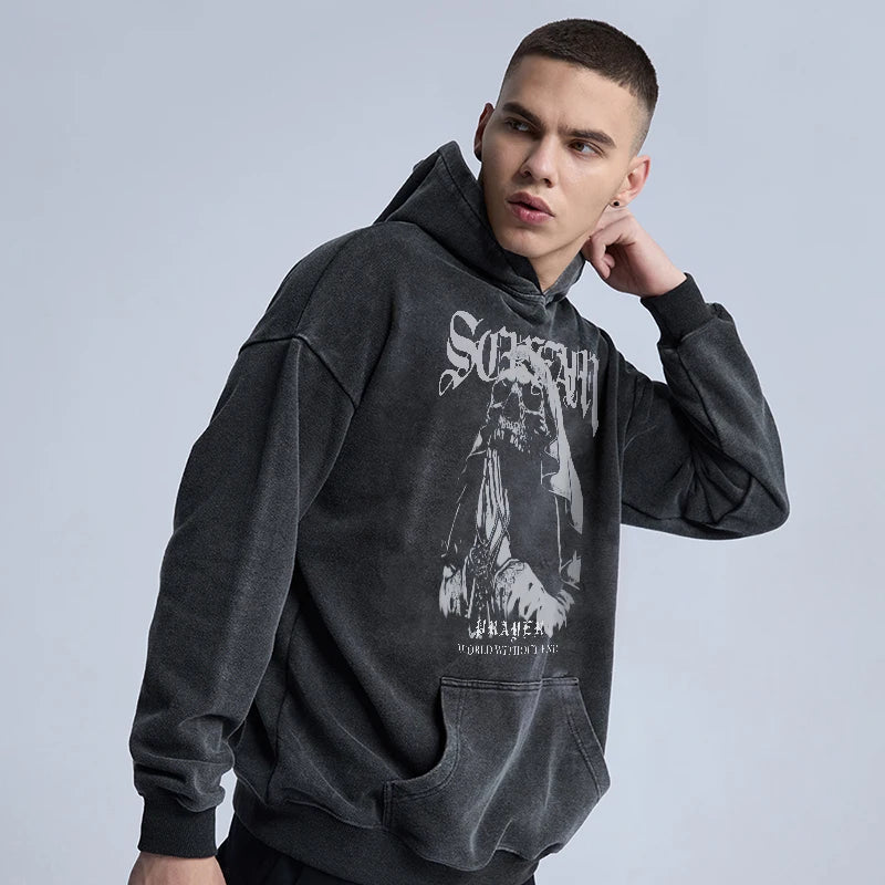 anime tribal flames featuring rainbowtouches hooded unisex sweatshirts men hip hop stylish vintage clothes graphic printing essentials comfortable fashionable