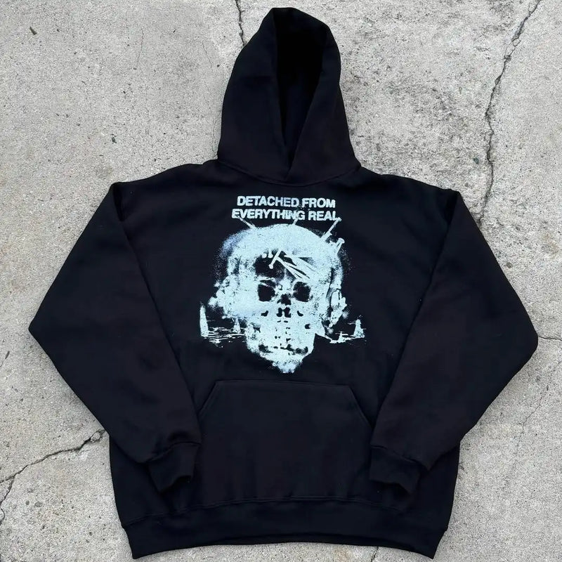 Harajuku Autumn And Winter Fashion Sportswear Detachment Hooded Street