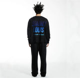 Black gothic hoodie with alternative heavy metal influence