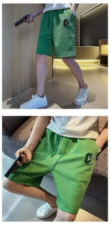 2023 Spring Men's Shorts Korean Fashion Black Shorts Harajuku High Street Men's Clothing White Gym Shorts Men Sweatpants New