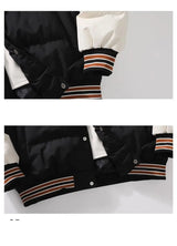 Winter Jacket Men's Two-piece  Hooded Cotton College Style Large Size Warm Baseball Varsity Jacket