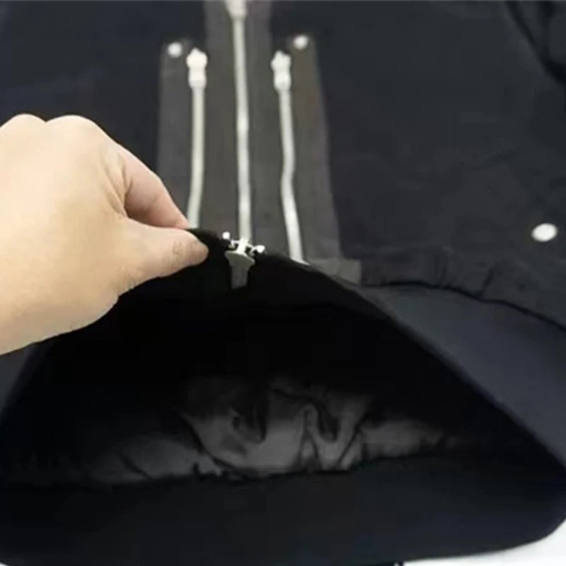 undermycar 2023 deconstructed multi zipper autumn winter flight jacket nan streetwear fashion photo stylish outerwear men urb - variant style 910dea for streetwear fashion