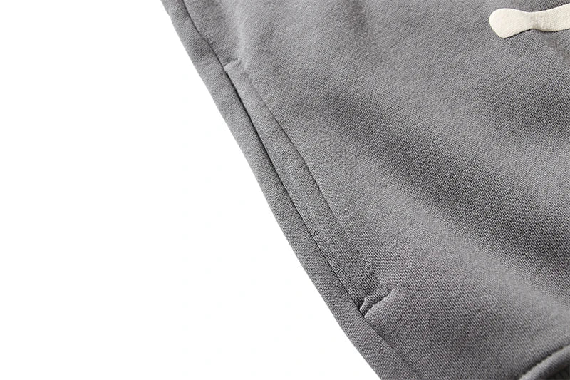 High Street Letter Foam Skull Vintage Fleece Hooded Hoodies Men And Wo