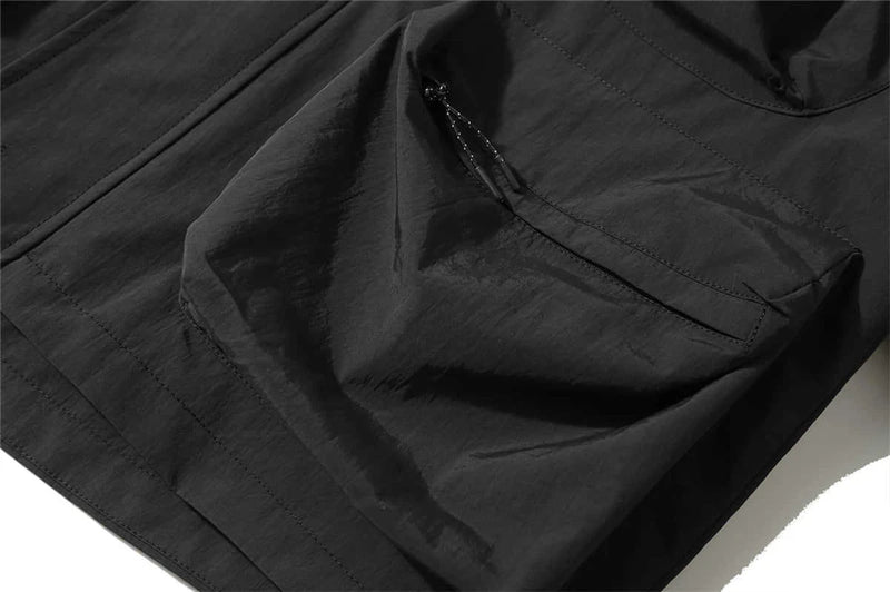 Minimalist high fashion bomber urban zip-up oversized