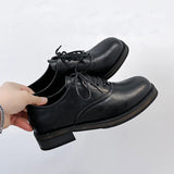 Commute Business Casual Derby Shoes Men Women Streetwear Fashion Hip Hop PU Leather Shoes Couple Shoe