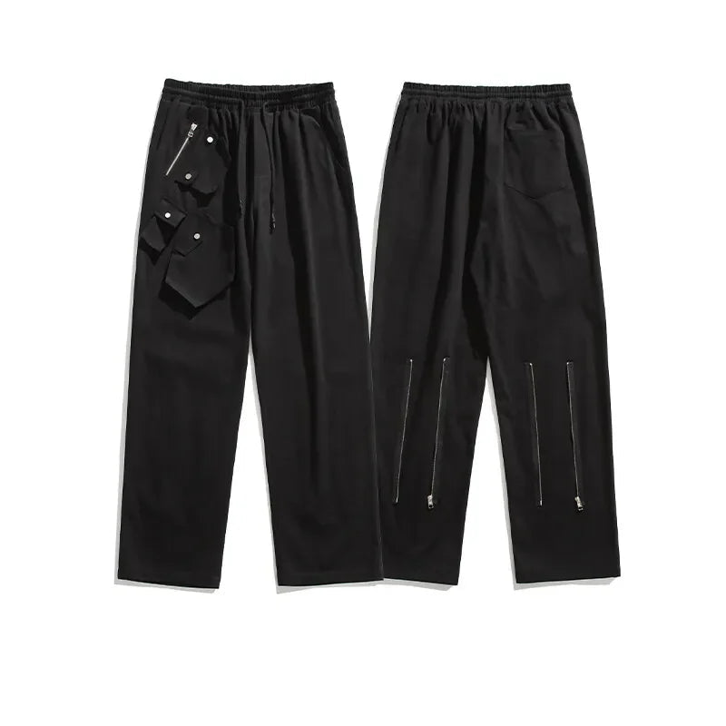 men streetwear fashion loose casual wide leg techwear cargo pants track trousers women harem trousers joggers sweatpants sporty tapered joggers
