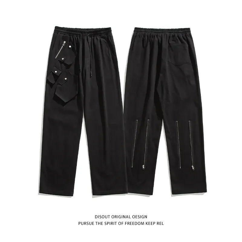 men streetwear fashion loose casual wide leg techwear cargo pants track trousers women harem trousers joggers sweatpants sporty tapered joggers