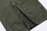 mens loose streetwear cargo straight pants high street casual bottom zipper multi pocket trousers hip hop safari style joggers unique joggers style 3321