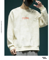 Autumn Funny Fishing Graphic Print Sweatshirts For Men High Street Let
