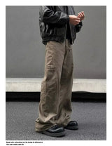 american high street retro men and women trendy straight work pants couple spring and autumn hip hop loose casual pants y2k unique default style 813