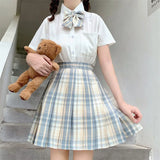 Jk Uniforms Gyaru School Uniform for Girl Student Pleated Skirt Uniform Set Women Short Sleeve Bow Tie Seifuku Japanese Style