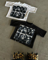 Anime Aesthetic print tee – Y2K Gothic Hip Hop Fashion Anime Cartoon Print Oversized Rou