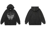 2023 Hip Hop Streetwear Hoodie Sweatshirt Washed Retro Graphic Lightni