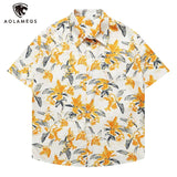 Men's Shirts Casual Fashion Hawaiian Shirts Sclassic Flower Pattern Half Sleeve Shirt Beach Fashion Versatile Tops Unisex