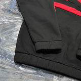 Oversized gothic hoodie with black and red horror artwork