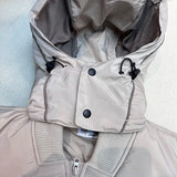 Double zippered hooded down jacket