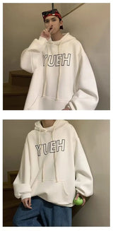 Green Letter Print Hooded Sweatshirt For Men In Autumn Hong Kong Fashi