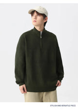 varsity graphic knit, unisex street look, trendy streetwear apparel for men and women