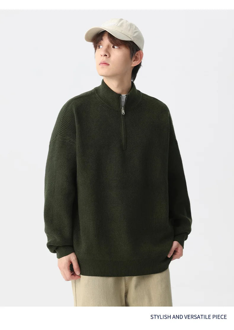 varsity graphic knit, unisex street look, trendy streetwear apparel for men and women