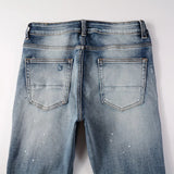 high street printed ripped holes denim jeans mens casual slim fit biker zipper trousers streetwear hip hop jean pants joggers unique joggers style 3465