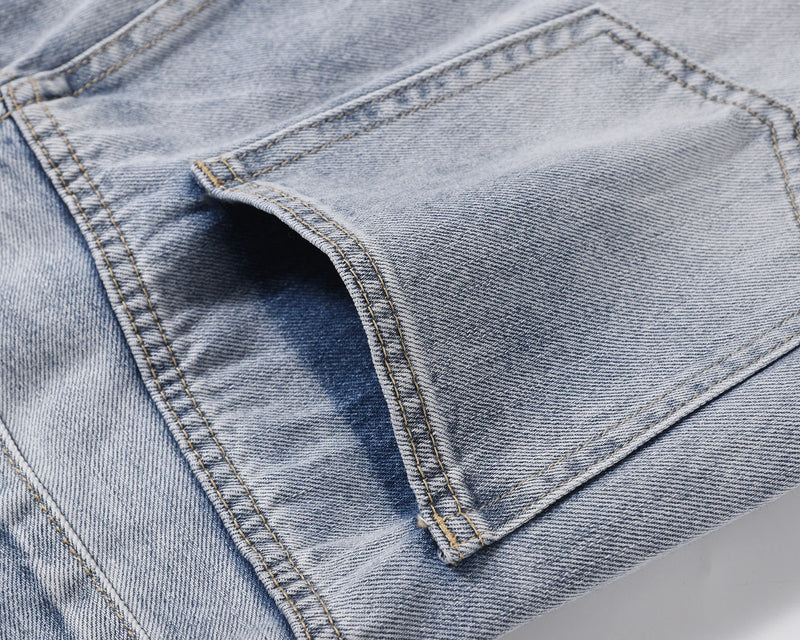 street wear washed hole destroyed skinny jeans denim hip hop blue cylinder male casual slim jeans pants ripped denim trousers unique jeans style 258