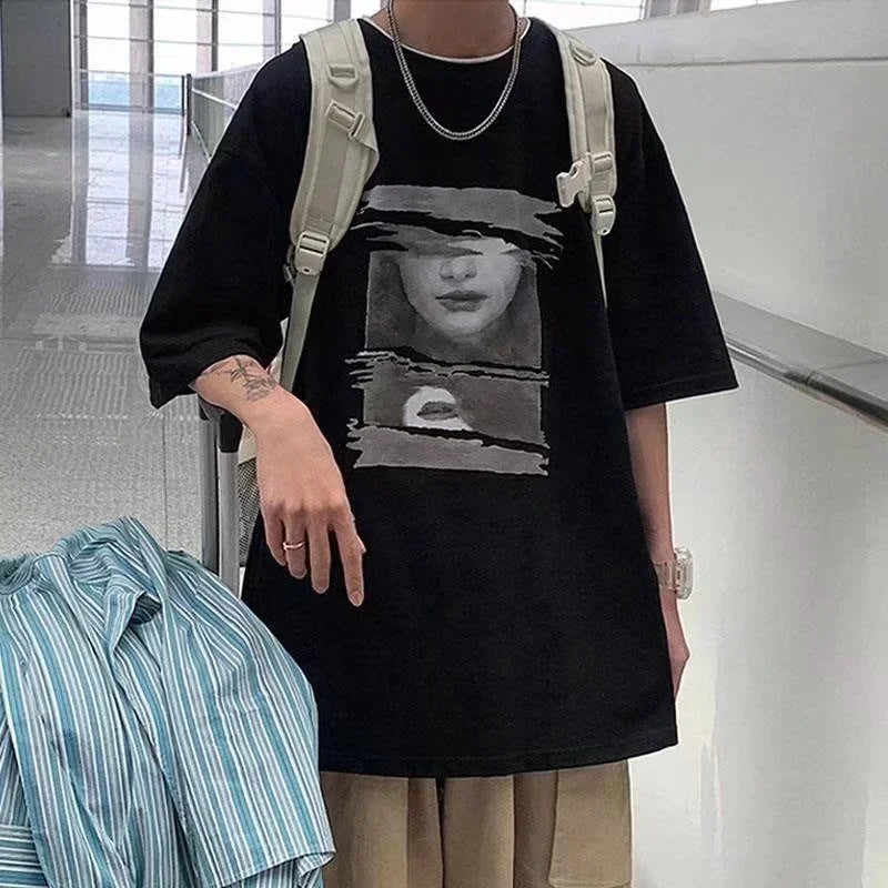 Cyberpunk Oversized shirt – Beautiful Women Graphic Print T Shirts Mens Creativity Cotto
