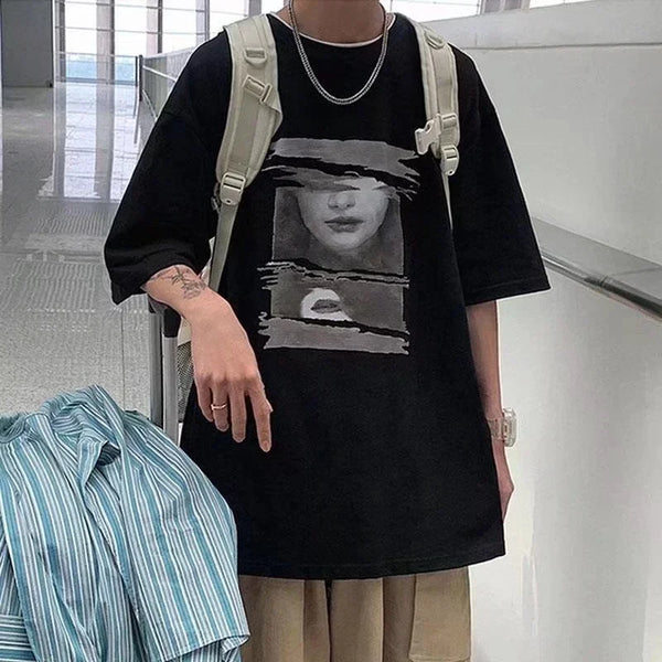 Cyberpunk Oversized shirt – Beautiful Women Graphic Print T Shirts Mens Creativity Cotto