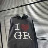 New Luxury 2023 From Rhinestones Pullover Hoodies Hoody Hooded Sweatsh
