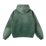 Y2K tribal flames featuring mens oversize long sleeve washed double zipper cardigan hoodies loose plus plush gradient womens hooded pullovers winter