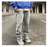 fashion denim straight pants hip hop jeans with zipper streetwear trousers new summer casual joggers men designer jeans for men unique joggers style 1157