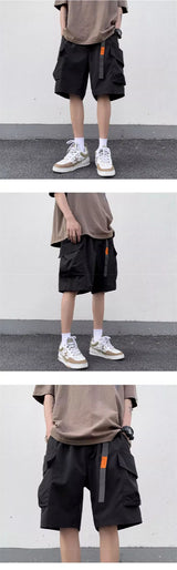 american functional cargo shorts for men 2024 summer multi pockets baggy gym short pants y2k streetwear bermuda shorts hombre unique cargo style 393