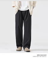 simple casual pants mens spring autumn loose fashion straight wide leg plus size pants cityboy streetwear trousers unique default style 2256
